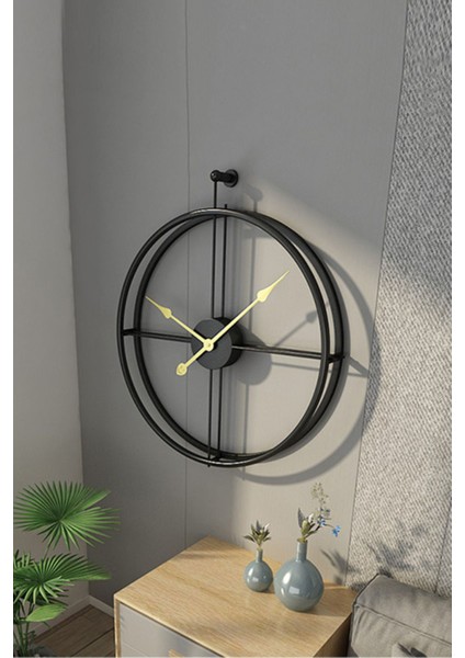 Modern Siyah Ispanyol Tarzı Duvar Saati 75X85 cm