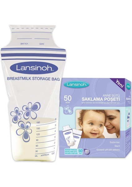Lansinoh Anne Sütü Saklama Poşeti 50 Adet