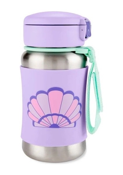 Skip Hop Zoo Pipetli Paslanmaz Çelik Suluk 350 ml Deniz Kabuğu