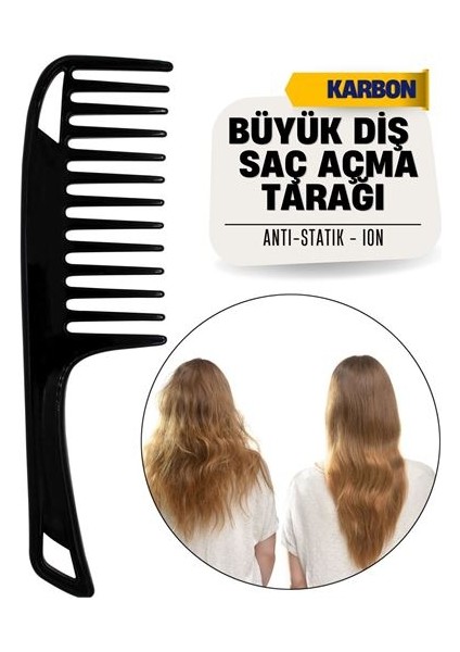 Büyük Diş Geniş Saç Açma Tarağı