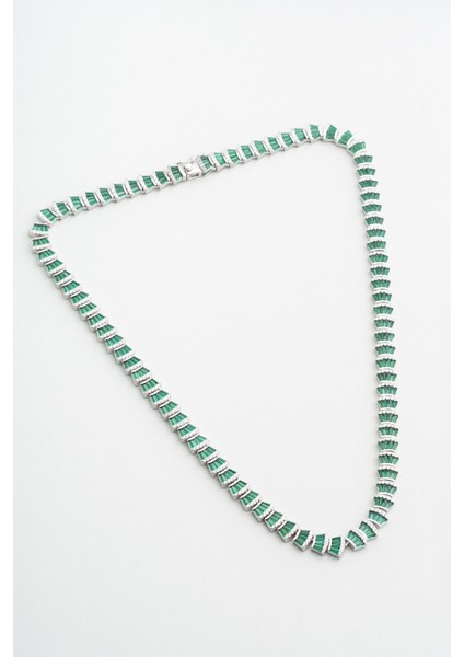 Deniz Kabuğu 18 Ayar Beyaz Altın Kaplama Gümüş Gerdanlık