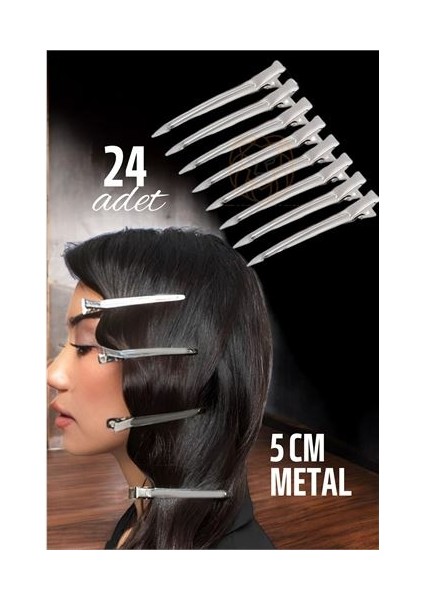 Metal Toka Saç Pensi 24 Adet