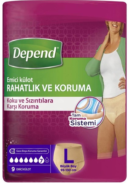 Depend Emici Külot Büyük Boy Kadın 9 Adet.glpzr
