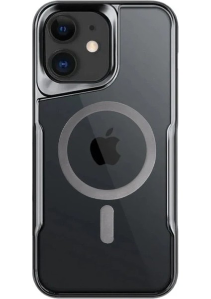 iPhone 12 Kılıf Boyi Magsafe Silikon Kapak - Titan Gri