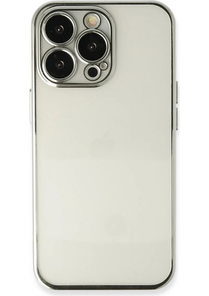 iPhone 13 Pro Max Kılıf Razer Lensli Silikon - Gümüş