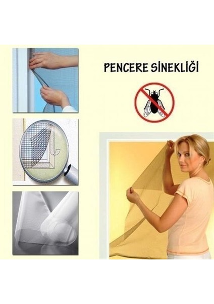 Büro Ev Ofis Hijyeni Için Haşere Önler Tek Kanat Cam Pencere Kapı Sinekliği