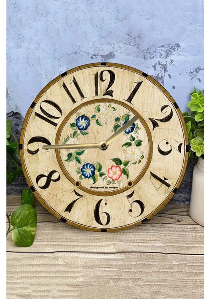 Sessiz Yuvarlak Ahşap Duvar Saati, Kuvars Hareketli, Şık ve Doğal Tasarım modelleri