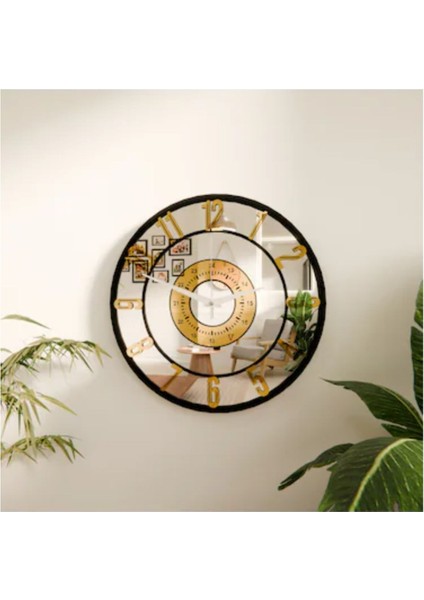 Aynalı Pleksi Büyük Boy Duvar Saati 50X50 Cm, Şık ve Modern Tasarım fiyatları