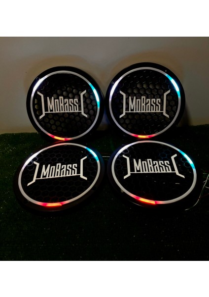 Mobas Yazılı 20 cm Uyumlu 4 Adet 20CM Pixel Kayar Ledli Midrange Kapağı Set 358 Modlu 12 Renkli