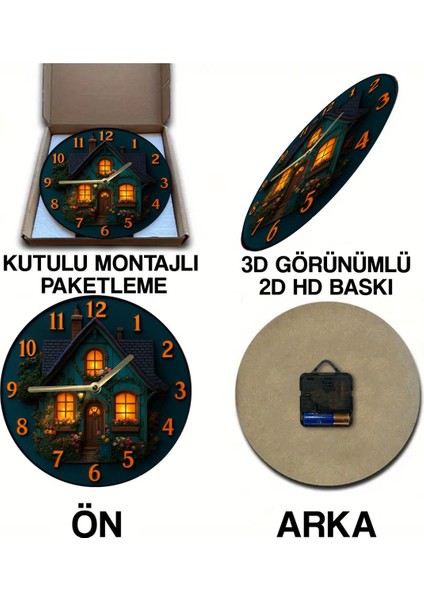 Sessiz Yuvarlak Ahşap Duvar Saati, 3D Görünümlü Kuvars Hareketli Tasarım fırsatları