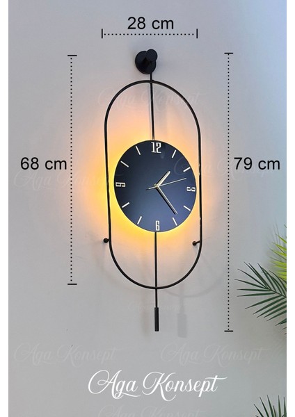 Modern Siyah Metal Duvar Saati, LED Işıklı, Şık ve Zarif Tasarım indirimleri