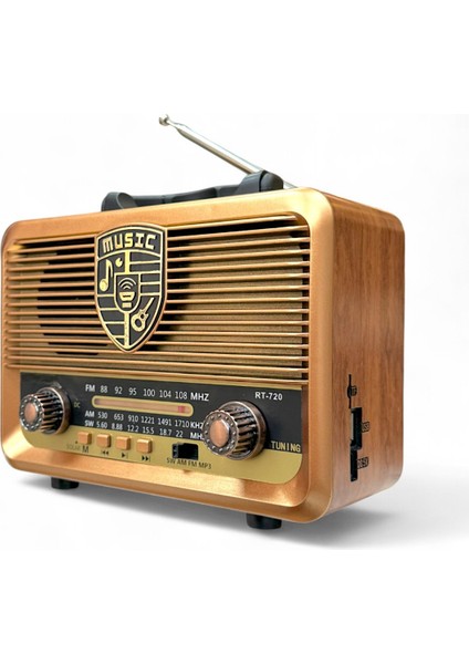 Güneş Panelli Nostaljik Radyo,bluetooth Özellikli Nostalji Radyo