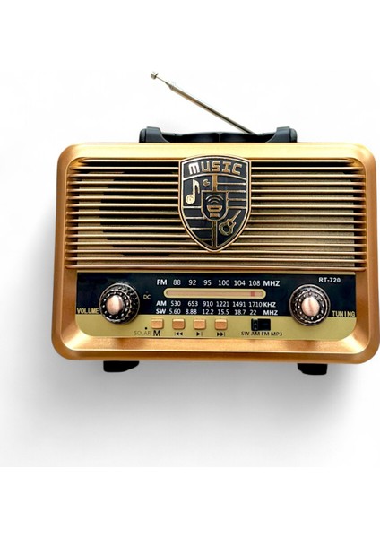 Güneş Panelli Nostaljik Radyo,bluetooth Özellikli Nostalji Radyo
