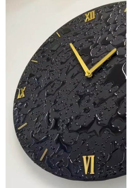 Şık Epoksi Tasarımlı Duvar Saati, 40 cm Çap, Modern ve Estetik Dekorasyon Için Ideal