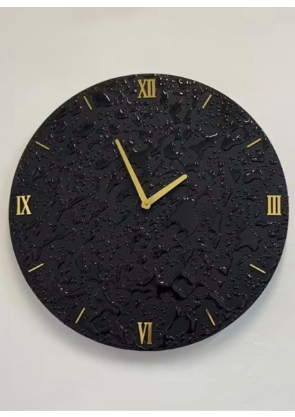 Şık Epoksi Tasarımlı Duvar Saati, 40 cm Çap, Modern ve Estetik Dekorasyon Için Ideal modelleri