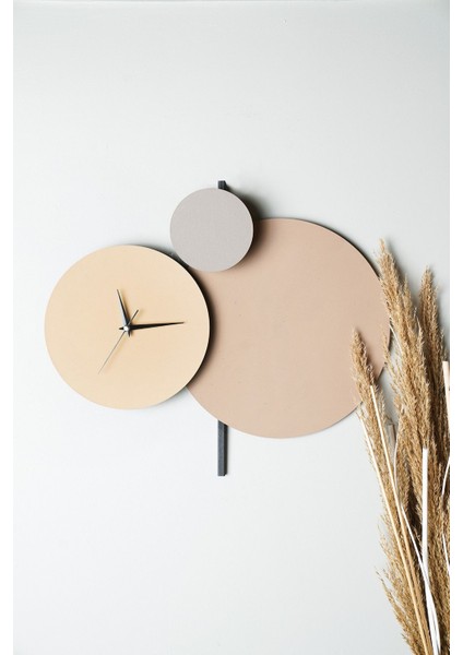 Renkli Metal Duvar Saati, 48X44CM, El Yapımı, Dekoratif ve Şık Tasarım fiyatları