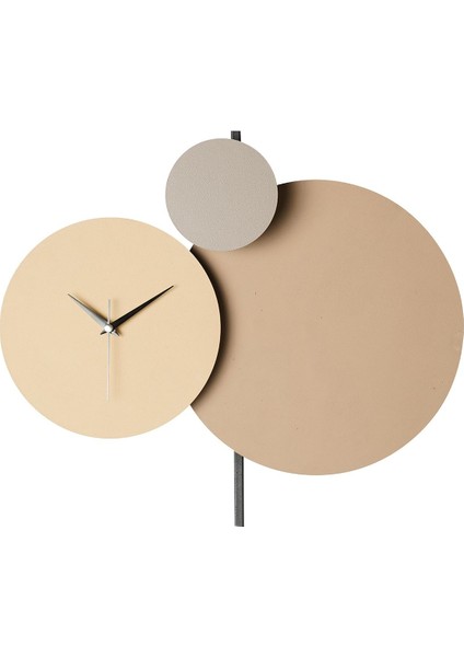 Renkli Metal Duvar Saati, 48X44CM, El Yapımı, Dekoratif ve Şık Tasarım fırsatları