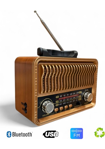 Nostaljik Trend Radyo,bluetooth Özellikli Eskitme Nostalji Radyo