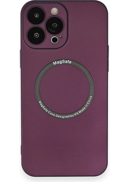 iPhone 13 Pro Max Kılıf Jack Magneticsafe Lens Silikon - Mürdüm