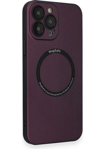 iPhone 13 Pro Max Kılıf Jack Magneticsafe Lens Silikon - Mürdüm