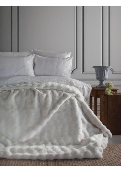 Cıft Kısılık Yatak Örtülü Set Nolan Beyaz - Yatak Ortusu