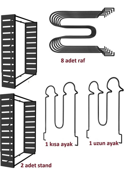Tencere ve Tava Düzenleyici-Gümüş Renk-Dolap Içi-Dışı 10 Katlı Yükseklik Ayarlanabilir Raf 6 Farklı Kullanım