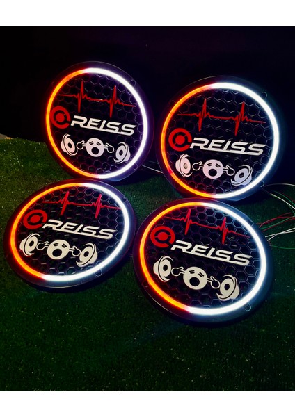 20CM Pixel Kayar Ledli Midrange Kapağı Reıs Yazılı Özel Tasarım 4 Adet 20CM Kayar Ledli + Kumanda