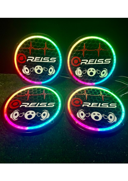 20CM Pixel Kayar Ledli Midrange Kapağı Reıs Yazılı Özel Tasarım 4 Adet 20CM Kayar Ledli + Kumanda