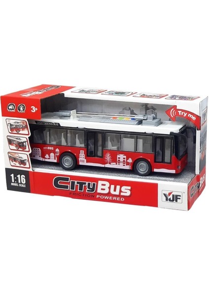 Canem Oyuncak Sesli Işıklı Sürtmeli Otobüs A1119-7/8