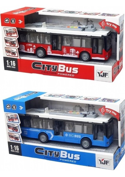 Canem Oyuncak Sesli Işıklı Sürtmeli Otobüs A1119-7/8