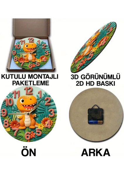 Beyaz Yuvarlak Ahşap Duvar Saati, 3D Tasarım, Çocuk Odası Için Şık ve Modern Görünüm indirimleri