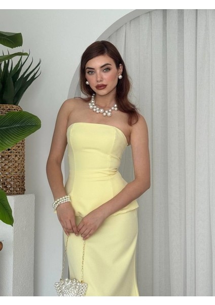 AYDOGANTICARET44 Spas Straplez Elbise