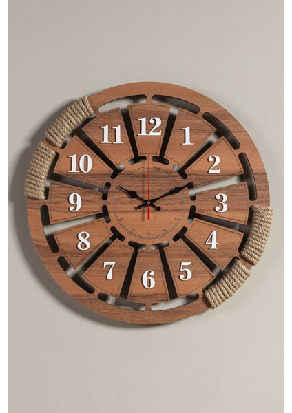 Ahşap Büyük Duvar Saati 60X60, Beyaz Rakamlı, Şık ve Modern Tasarım modelleri