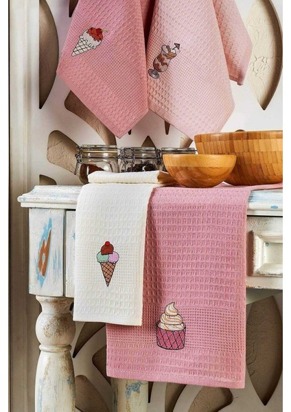 6 Parça Mutfak Kurulama Bezi 30 x 50 cm Ice Cream