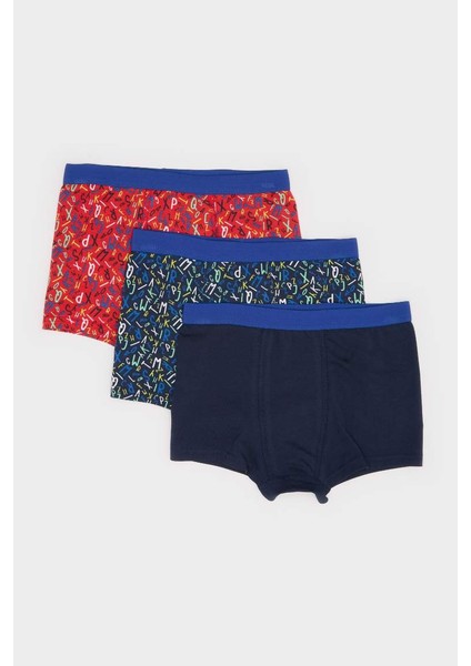 Yeni Sezon Erkek Çocuk Desenli 3'lü Boxer