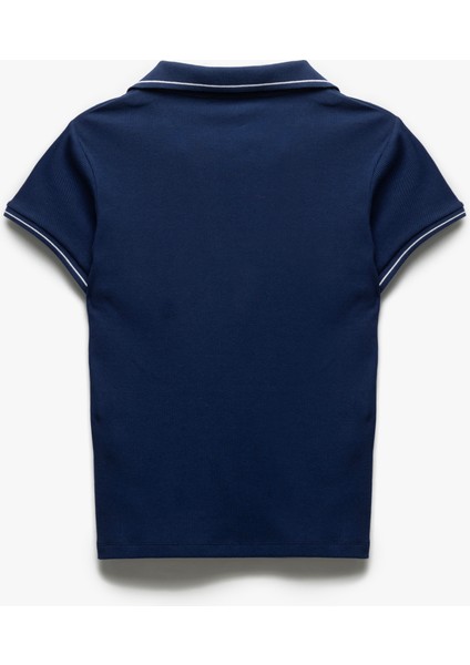 Yeni Sezon Pamuklu Slim Fit Çizgili Kısa Kollu Polo Yaka Tişört fırsatları