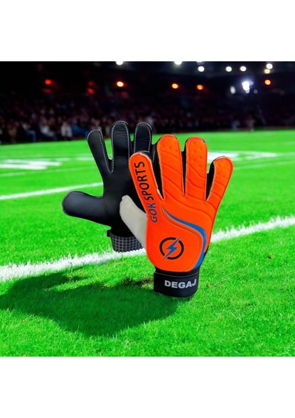 Yetişkin Kaleci Eldiveni Futbol Maç Eldiveni Bilek Bandajlı 8-9-10