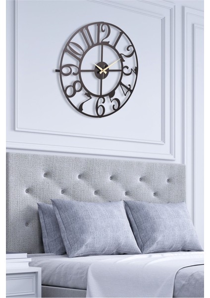 Modern 50CM Siyah Metal Duvar Saati, Sessiz Mekanizma fırsatları