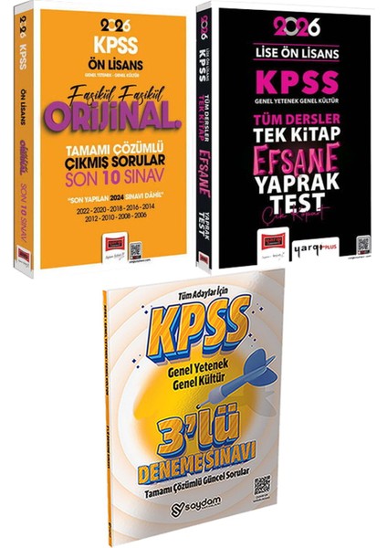 Ön Lisans Fasikül Fasikül Orijinal Çıkmış Son 10 Sınav - Tek Kitap Efsane Çek Kopart Yaprak Test + 3lü Deneme