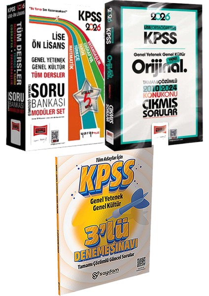 2026 Kpss Lise Ön Lisans Modüler Soru - Ortaöğretim Orijinal 2010-2024 Konu Konu Çıkmış + 3lü Deneme