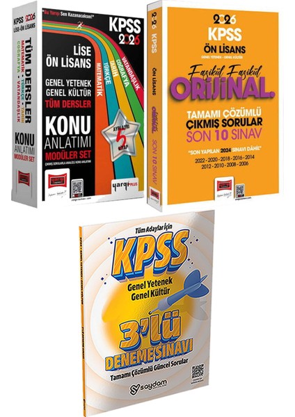 2026 Kpss Lise Ön Lisans Konu Modüler - Ön Lisans Fasikül Fasikül Orijinal Çıkmış Son 10 Sınav + 3lü Deneme