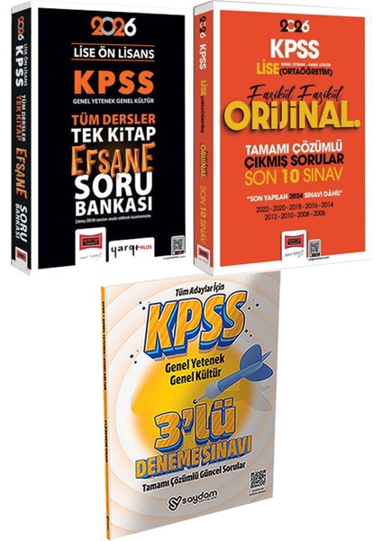 Tüm Dersler Tek Kitap Efsane Çek Kopart Soru - Ortaöğretim Fasikül Fasikül Orijinal Çıkmış Son 10 Sınav + 3lü Deneme