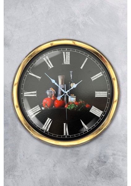 Şık 40 cm Metal Mutfak Duvar Saati, Modern Tasarım ve Altın Renk Seçeneği