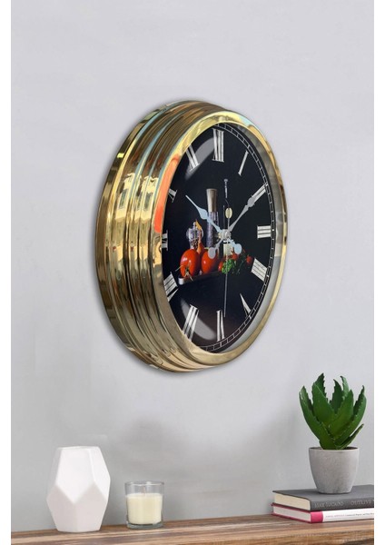Şık 40 cm Metal Mutfak Duvar Saati, Modern Tasarım ve Altın Renk Seçeneği