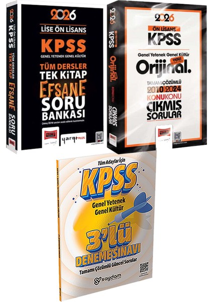 Tüm Dersler Tek Kitap Efsane Çek Kopart Soru - Ön Lisans Orijinal 2010-2024 Konu Konu Çıkmış + 3lü Deneme