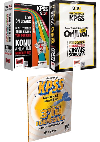 2026 Kpss Lise Ön Lisans Konu Modüler - Lise-Ön Lisans Orijinal 2010-2024 Konu Konu Çıkmış + 3lü Deneme