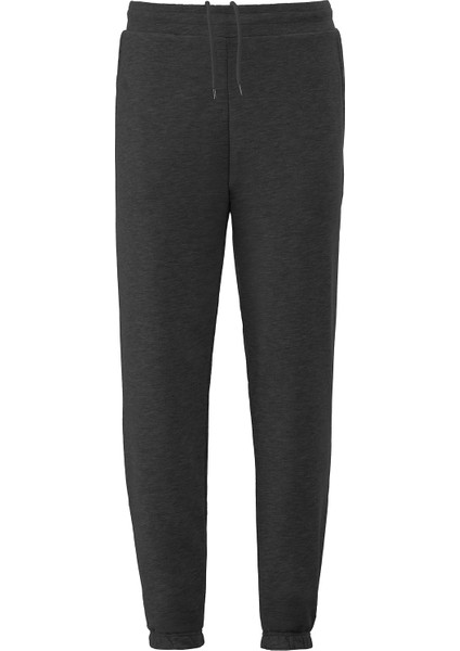 Pamuklu Erkek Jogger Eşofman Altı Antrasit Regular Rahat Kalıp Ipli Cepli Relax Fit Yumuşak 3 Iplik
