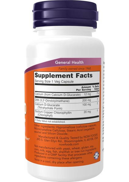 Foods Supplements, Dım 200 (Diindolylmethane) With Calcium D-Glucarate, 90 Veg Capsules