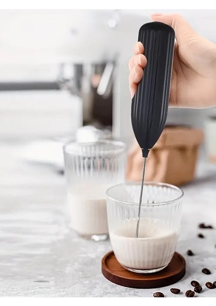 El Tipi Elektrikli Mini Süt Köpürtücü Içecek Karıştırıcı Kahve, Kapuçino, Latte, Çikolata Için Dayanıklı Mutfak Aracı Pilli