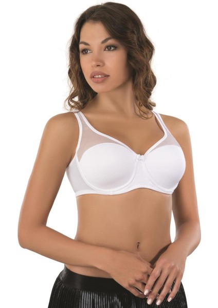 Modlive Beyaz Mı Emay 167B Pedli Tül Toparlayıcı Sütyen